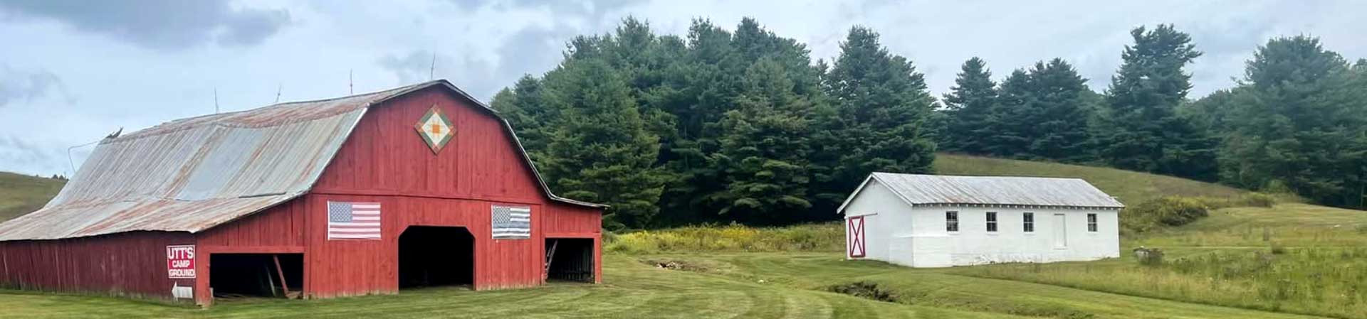 Old Barn and Milk Shed at Utts Campground